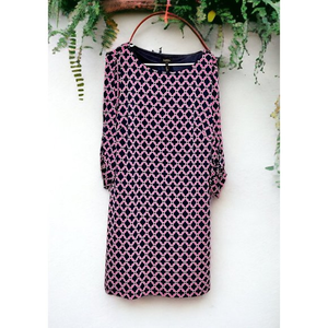 Laundry By Shelli Segal Womens Pink And Navy‎ Dress Sz Medium